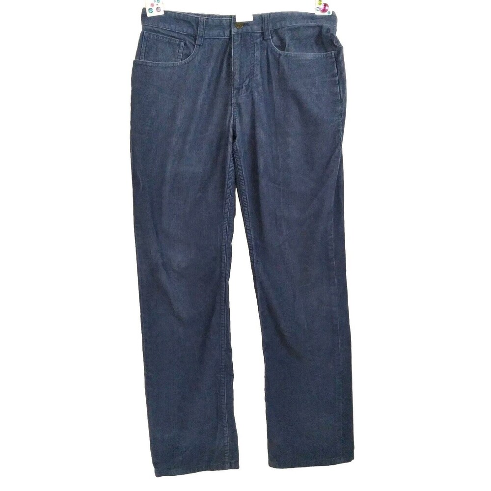 Vineyard Vines Mens 30 x 30 Blue Corduroy 5-Pocket Straight Leg Mid Rise Pants